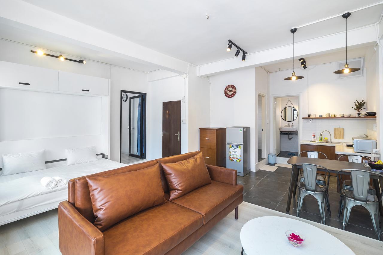 Scandinavian Apartment With Balcony In Bui Vien Ho-Chi-Minh-Stadt Exterior foto