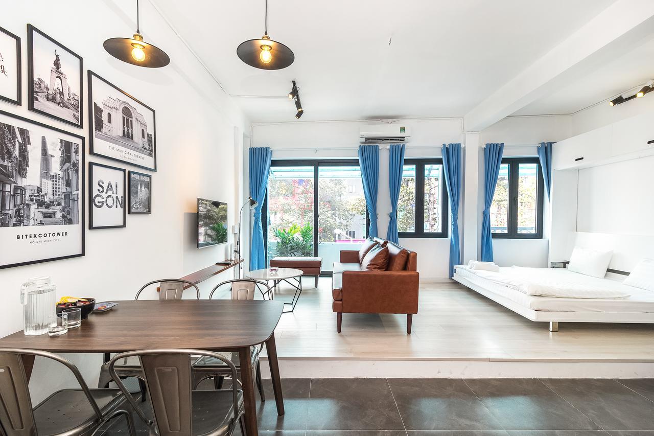 Scandinavian Apartment With Balcony In Bui Vien Ho-Chi-Minh-Stadt Exterior foto